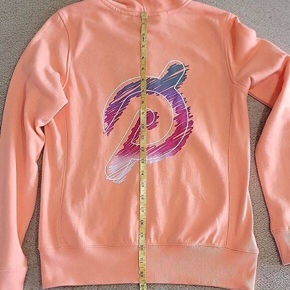 Peloton Ultimate Peach Lightweight Athletic Zip Hooded Jacket - Size Small - Picture 11 of 13